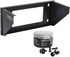 RIVECO 4U Wall Mount Rack for Network| Reinforced Heavy Load 66-99 LBS Server Racks Vertical & Horizontal Mounting for 19 inches IT & Studio Equipment & M5 Screws 50 Sets.
