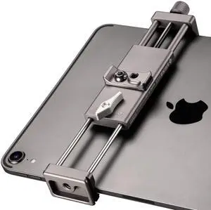 SHINEWEE Full Metal Tablet Tripod Holder  Compatible with iPad mini, Air, Pro | 1/4" Screw & ARCA Dovetail Mounts | Universal Tablet Clamp Adapter