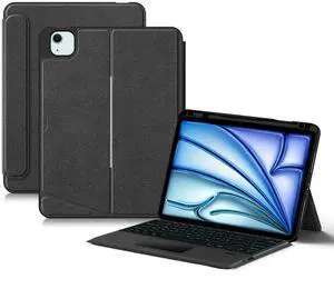 Keyboard Case Compatible with iPad 10th Generation 10.9 inch 2022, Magnetic Detachable Backlit Keyboard with Trackpad, Case with Adjustable Landscape/Portrait Stand