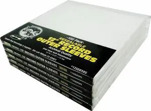 (500) 12" LP Vinyl Record Outer Sleeves - RESEALABLE - 3 mil Archival Quality Soft Polyethylene - #12SE03RS