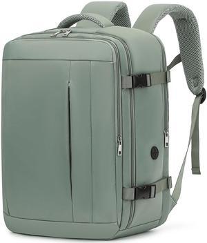 Large Travel Laptop Backpack, Carry on Backpack, 17.3 Inch Durable Business Work Sport Bag with USB Port, Water Resistant Rucksack Book Bag Gifts for Men Women, Green