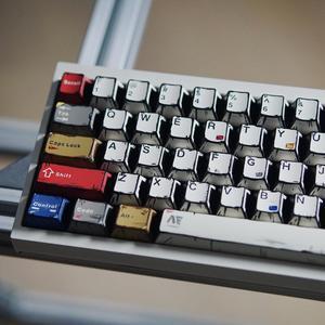Retro PBT Keycaps - Japanese Manga Theme Keycaps Set, 141 Keys Cherry Profile Dye-Sub Custom Keycap, Mixed Light Minimalist Style Key Caps for 60%, 65%, 75%, 100% Cherry MX Mechanical Keyboard