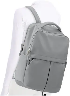 suratio Laptop Backpack for Women Large Travel Backpack for Men Gym Work Teacher Backpack with Laptop Compartment Casual Daypack Backpacks Grey