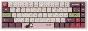 Team Liquid Demon Slayer Kimetsu No Yaiba Nezuko PBT Dye Sublimation Keycaps for Mechanical Gaming Keyboards, Cherry MX Switches, Custom Side Print, ANSI ISO Support, US Layout - Officially Licensed
