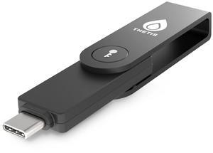 Thetis Pro-C FIDO2 Security Key Passkey Device with USB C & NFC, TOTP/HOTP Authenticator APP, FIDO 2.0 Two Factor Authentication 2FA MFA, Works with Windows/macOS/Linux/Gmail/Facebook/Dropbox/GitHub
