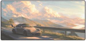 DURAGLYDE MPCO Porsche-Pink Large Size Gaming WFH Mousepad Full Desk (Large (36" x 17")) (Orginal, AeroGlyde Fabric (Large (36" x 17"))