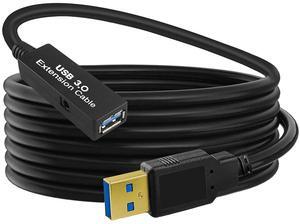 25Feet Active USB 3.0 extension cable,USB 3.0 Extension Cord A-Male A-Female,With Expansion Chipset Signal Boosters, Compatible With Oculus Quest 3,VR, Xbox, PS4, Webcam,etc.