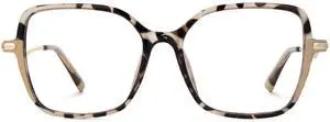 Zeelool Trendy Square Blue Light Glasses for Women Computer Glasses Rendon ZJGX446980-06 Tortoise