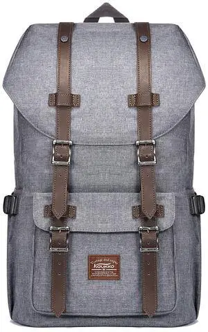 KAUKKO Travel Laptop Backpack, Outdoor Rucksack, Causal backpack Fits 15.6"(Oxford Grey)