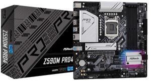 ASROCK Z590M PRO4 LGA1200/ Intel Z590/ DDR4/ SATA3&USB3.2/ M.2/ Micro ATX Motherboard