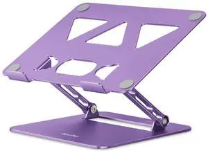 Aoviho Adjustable Laptop Stand for Desk,Portable Laptop Stand Holder and Riser,Foldable Aluminum Notebook Computer Stands for MacBook Air Pro HP Lenovo Dell Samsung Chromebook, 10-15.6 inch, Purple