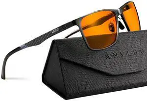 ANYLUV Blue Light Glasses Men/Women, Al-Mg Metal Computer Blue Light Blocking Glasses, Relieve Eyestrain and Eye Protection