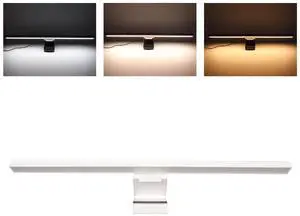 CCYLEZ Monitor Light Bar, Computer Screen Light Bar, Touch Control Work Light Clip for Top of The Computer, Adjust Brightness and Color Temperature (White)
