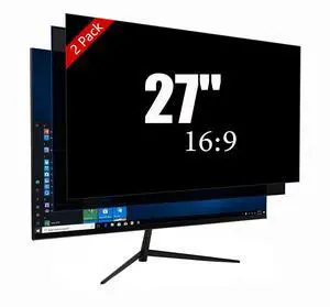 Ceydebne 27 Inch Privacy Screen for Monitor with 16:9 Widescreen Monitor Blue Light Screen Protector - Anti-Glare - Anti-Scratch Protector Film for Data Confidentiality Privacy Shield [2 Pack]