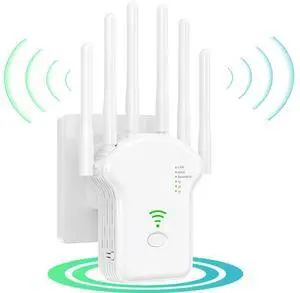2024 WiFi Extender Signal Booster, Internet Wireless Repeater for Home Coverage up to (11800Sq.Ft), with Ethernet Port & Ap Mode,Easy Set Up WiFi Repeater.