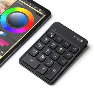 Frunsi Wireless Keyboard for Procreate, Drawing Keyboard for Graphics Tablets, Pad Painting 6.5 x 5.5 inch Rechargeable,Black