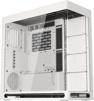 HAVN HS 420 Dual-Chamber Mid Tower PC Case ATX White | Hybrid Design, 11x 140mm Fan Slots & 3X 420mm Radiator Support, SimpliCable Cable Management, Tempered Glass, PWM Fan Hub