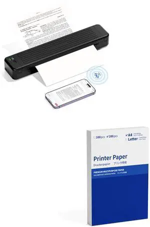 ItriAce P831 Portable Thermal Transfer Printer with A4 Copy Printer Paper
