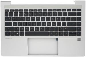 Jxjslp Replacement Upper Case Palmrest for HP Probook 440 445 G9 Series Laptop 14'' Notebook Non-Backlit Keyboard Assembly N01286-001 Silver