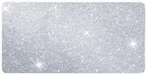 Silver Glitter Mouse Pad for Women - Diamond Bling Desk Accessory, Non-Slip Rubber Base, Large Gaming Mousepad for Laptop, 15.7x31.5 inch