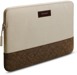 Simple Build Slim Laptop Sleeve with a Back Zipper Pocket Designed for M1/M2/M3 MacBook Pro/Air (Latte, Designed for 13.6-inch MacBook Air (M2/M3))