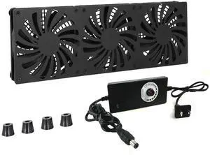 SUOHUI Big Airflow Computer Fan Speed Controller 3V to 12V Cooling Fan 110V 240V AC Power for Router Mining Machine Cabinet Chassis Server Workstation Cooling 360mm