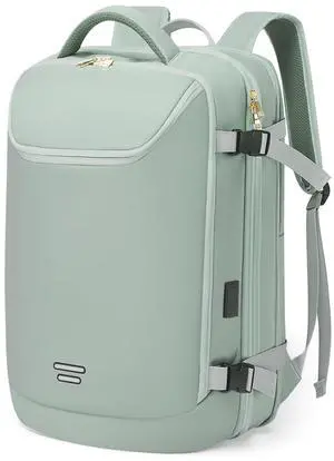 TANGCORLE Travel Backpack for Women, 50L Extra Large Capacity Backpack with USB Charging Port, Expandable 17.3 inch Laptop Backpack Mochila Flight Approved, Casual Daypack for Weekender,Green