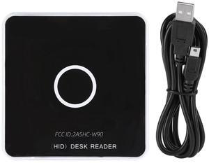 RFID Card Reader, UHF USB Desktop Reader Writer 902~928MHz Frequency, 50cm Contactless Proximity Sensor Built-in Buzzer, Compatible with ISO18000-6C, ISO18000-6B