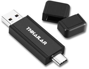 Thkailar 512GB USB Thumb Drive 3.2 Gen 2 High-Speed USB Drive SSD Up to 500MB/s Read 2 in 1 Solid State Thumb Drive Compatible with iPhone 15/16,Android Phone/PC/Mac/LaptopPS4/PS5