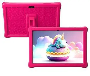 Kids Tablet 10 inch, Android Tablet for Kids, 4GB RAM 32GB ROM Android 12 Tablets IPS Touch Screen 1280x800, Iwawa & Parent Control Toddler Tablet, WiFi, Dual Camera, 6000mAh Battery, Shockproof Case