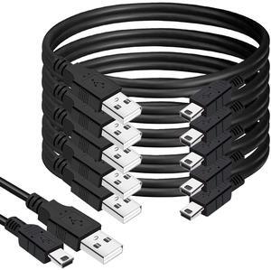 (5-Pack) Mini USB Cable for TI 84 Plus CE Calculator - USB Charge and Data Cord Compatible with Texas Instruments TI84 Plus CE, TI-84 Plus, TI 89 Titanium, TI Nspire CX Graphing Calculator (6-Feet)