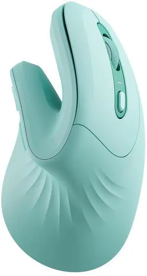 seenda Ergonomic Vertical Mouse with Jiggler - Bluetooth + 2.4G USB Multi Device, Wireless Ergo Mouse, Jiggler Mouse Mover for Laptop/PC/Notebook, Computer Mice for Windows, Mac OS, Mint Green