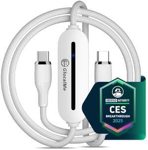 GlocalMe UniCord Charging Cable with 4G WiFi Mobile Hotspot and 1GB Datas, 3.2ft USB C Cable, 65W Fast Charging USB C Cable with a USB A, Type C for iPhone, Tablet, Laptop
