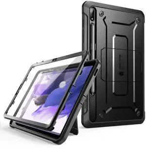 SUPCASE Unicorn Beetle Pro Series Rugged Full Body Case for Samsung Galaxy Tab S7 FE 12.4 inch (2021) with Built-in Screen Protector and Pen Holder S (Black)