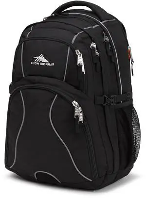 High Sierra Swerve Laptop Backpack, Black, One Size