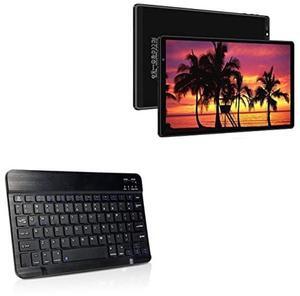 BoxWave Keyboard Compatible with AOCWEI Android 11 Tablet X500 (10 in) - SlimKeys Bluetooth Keyboard, Portable Thin with Chiclet-Style Keys - Jet Black