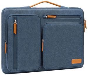 MOSISO 360 Protective Laptop Case 15 inch, 15 inch Laptop Sleeve Compatible with MacBook Air M4 M3 M2 2025 2024 2023, Dell XPS Plus, Side Open Carrying Case with 4 Zipper Pockets&Handle, Haze Blue