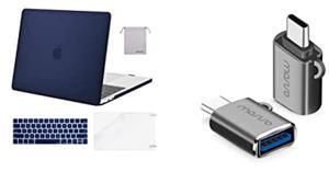 MOSISO Compatible with MacBook Pro 13 inch Case 2016-2020 Release A2338 M1 A2289 A2251 A2159 A1989 A1706 A1708, Plastic Hard Case&Keyboard Cover&USB C to USB Adapter,Thunderbolt 3 to USB 3.0 Converter