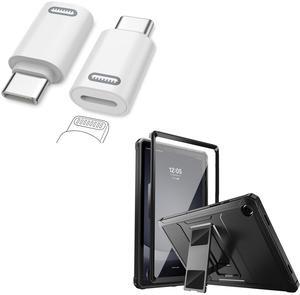 MoKo Lightning Female to USB C Male Adapter, 2 Pack USB-C to Lightning Adapter for iPhone Series/Case Fit Galaxy Tab A9 Plus 11-Inch 2023