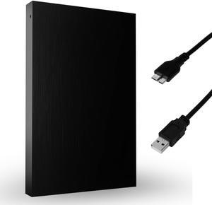 External Hard Drive 1TB HDD 2.5 Inch External Data Storage Pocket Size Backup Hard Disk USB 3.0 Hardrive Compatible for Gaming PC, Mac, Laptop, PS3, PS4 - Black