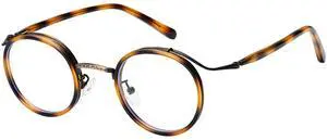 Dollger Blue Light Blocking Glasses for Man Steam Punk Style, oversize Retro Men Round Frame Computer BlueLight Glasses