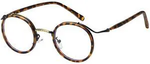 Dollger Blue Light Blocking Glasses for Man Steam Punk Style, oversize Retro Men Round Frame Computer BlueLight Glasses