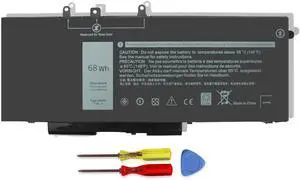 68WH GJKNX Battery Replacement for Dell Latitude 5480 5580 5280 5288 5488 5590 5591 5490 5491 5495 E5480 E5580 E5490 E5590 Precision 15 3520 3530 Series 5YHR4 451-BBZG GD1JP DY9NT 7.6V 4-Cell