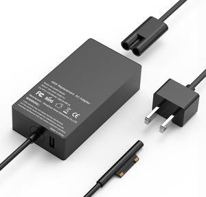 Replacement for Microsoft Surface Charger,65W Surface Pro Charger,Compatible with Surface Pro 11,9,8,7,6,5,4,3,X Surface Laptop 7,6,5,4,3,2,1 Surface Go 3,2,1 Surface Book 3,2,1 and More