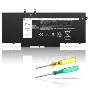 HAIYUNWU 68Wh 3HWPP Laptop Battery Replacement for Dell Latitude 5401 5410 5411 5501 5511 5510 Inspirion 17 7500/7506 2-in-1 Black Precision 3551 3541 03HWPP 10X1J N2NLL 1VY7F 451-BCMN 15.2V