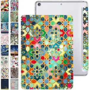 DuraSafe Cases for iPad Mini 8.3 Inch 6 Gen [ Mini 6th Generation 2021 ] A2567 A2568 A2569 MK893LL/A MK8E3LL/A MK8C3LL/A Trifold Printed PC Lightweight Protective Clear Back Cover - Damask