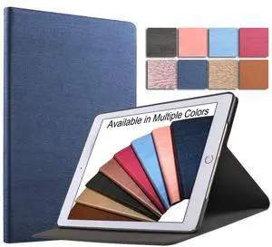 DuraSafe Cases for iPad PRO 10.5 Air 3 [ PRO 10.5 Inch Air 3rd Gen ] A1701 A1709 A1852 A2152 A2123 A2153 A2154 Tree Texture Folio Smart Cover with Protective Sleek & Classic Design - Navy Blue