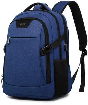 DUALSNG Travel Work Laptop Backpack With USB Charging Port Fits 15.6 15 14 13 Inch Laptop and Notebook Business Anti Theft College Computer Bag Back Pack for Women Men - Navy Blue