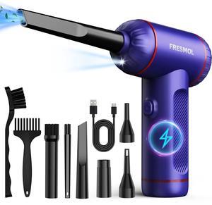 Compressed Air Duster,3 Gear Adjustable 100000RPM Electric Air Duster, Rechargeable Cordless Air Blower with LED Light for Computer Keyboard Electric Devices Cleaning. Replaces Compressed Air Cans