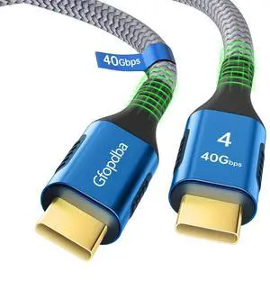 40Gbps for Thunderbolt 4 Cable 6.6FT, 240W Charging, 8K@60Hz, 4K@144Hz, USB C Display Cable, USB4 Cable for iPhone 16/15 Series, MacBook Air, iPad, Samsung